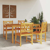 Garden Chairs 4 pcs Natural Solid Acacia Wood 3324846
