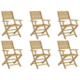 Folding Garden Chairs 6 pcs 54.5x61.5x86.5 cm Solid Wood Acacia 3214226