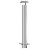 Chimney Extension Silver 25 x 25 x 132 cm Stainless steel 42008452