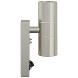 Outdoor Wall Lights 2 pcs Silver 7 x 10 x 22 cm Stainless steel 4005994