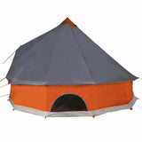 Family Tent Tipi 12-Person Grey and Orange Waterproof 94593