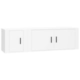 2 Piece TV Cabinet Set White Engineered Wood 3188422
