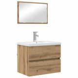Bathroom Furniture Set 3 pcs Artisan Oak Engineered Wood 3393506