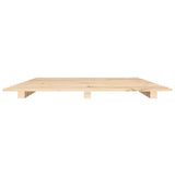Bed Frame without Mattress 135x190 cm Double Solid Wood Pine 824608