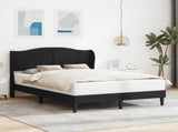 Bed Frame with Headboard Black 135 x 190 cm Faux Leather 42027870
