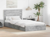 Storage Bed Concrete Grey 70 x 190 cm Engineered Wood 3411606