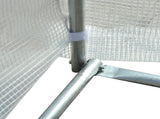 6 x 3 x 2 m Polytunnel Greenhouse, Walk in Polytunnel Tent with Metal Frame, Zippered Door and 8 T3398P317539