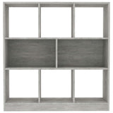 Book Cabinet Concrete Grey 97.5x29.5x100 cm Engineered Wood 800175
