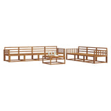 Outdoor Sofa Set 8 pcs Natural Solid Acacia Wood 3367292