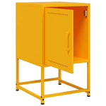 ZNTS Bedside Cabinet Mustard Yellow 36x39x60.5 cm Steel 846452