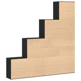 Book Cabinet Black Oak 155 x 24 x 160 cm Engineered Wood 862441