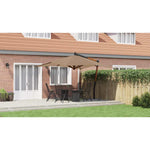 Cantilever Garden Parasol with Wooden Pole 400x300 cm Taupe 318431