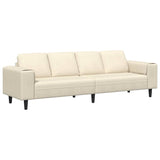 Fabric Sofa with Cushion Cream 208 cm Corduroy fabric 3335102