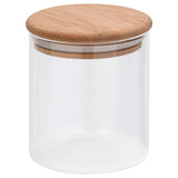 Storage Glass Jars with Bamboo Lid 10 pcs 600 ml 150695