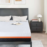 Mattress White and Grey 140 x 190 cm Memory Foam 4106305