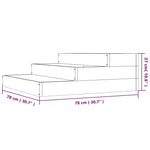 ZNTS Planter White 78x78x27 cm Solid Wood Pine 823907