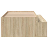 Storage Bed Frame Sonoma oak 90 x 200 cm Engineered wood 3335191