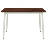 120 x 80 x 75 cm Solid Acacia Wood Dark Brown and White 937622