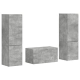 TV Cabinet Set 5 pcs Concrete Grey Engineered Wood 3409099