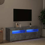 TV Cabinet with LED Lights Concrete Grey 120x35x40 cm 804359