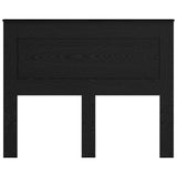 Headboard with Headboard Black Oak 120 cm Engineered Wood 887466
