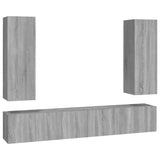 5 Piece TV Cabinet Set Grey Sonoma Engineered Wood 3120210
