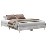 Bed Frame Grey Sonoma Engineered wood, Solid eucalyptus wood, Plywood 3328713