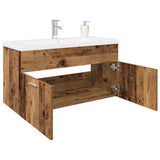 Sink Cabinet with Built-in Basin Old Wood Engineered Wood 3328909