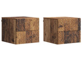 Wall-Mounted Bedside Cabinet 2 pcs Old wood 34.5 x 33 x 40 cm 898822