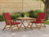 High Back Chair Cushion GEMERT 2 pcs 100% Polyester Wine Red 945945