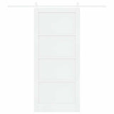 Sliding Door ORKDAL White 93 x 211 cm Solid Pine Wood 3333769