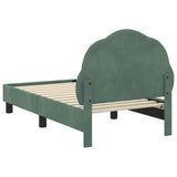 Toddler Bed Frame with Headboard Sea Green 70 x 140 cm Velvet 42010899
