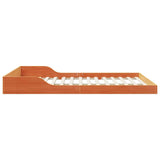 Bed Frame Wax Brown 160 x 210 cm Solid Pine Wood 873357