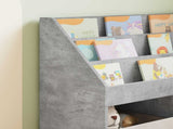 Kids Bookshelf with Storage Concrete Grey 72.5 x 29.5 x 69 cm 892382