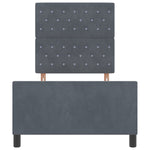 ZNTS Bed Frame Dark Grey 100x200 cm Velvet 3344856