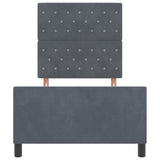 ZNTS Bed Frame Dark Grey 100x200 cm Velvet 3344856