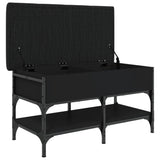 Shoe Bench Black 82x42x45 cm Engineered Wood 835192
