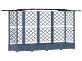 Raised Bed with Trellis and Roof Grey 203.5 x 40 x 125 cm PP 42032559