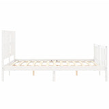Bed Frame without Mattress White 160x200 cm Solid Wood Pine 3192242
