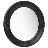 Wall Mirror Baroque Style 50 cm Black 320347