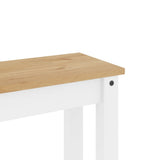 Dining Bench PANAMA White 105x30x45 cm Solid Wood Pine 4005713