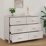 Sideboard HAMAR White 113x40x80 cm Solid Wood Pine 340449