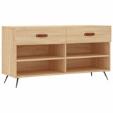 Shoe Bench Sonoma Oak 102x35x55 cm Engineered Wood 829711