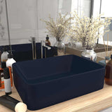 Luxury Wash Basin Matt Dark Blue 41x30x12 cm Ceramic 147045