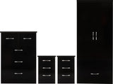 ZNTS Nevada 2 Door 1 Drawer Wardrobe Bedroom Set 100-108-053