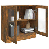 Vitrine Cabinet Smoked Oak 82.5x30.5x80 cm Engineered Wood 815615