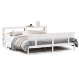 Bed Frame without Mattress White 180x200 cm Super King Solid Wood Pine 3305807