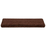 Stair Mats 10 pcs 65x21x4 cm Brown Rectangular Edge 149821