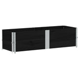 Garden Planter Black 150x50 cm Solid Wood Pine 3295408