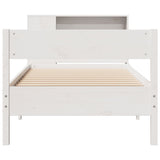 Bookcase Bed without Mattress White 100x200cm Solid Wood Pine 3322964